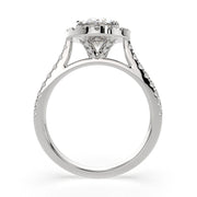 Isadora Oval Cut Halo Pave Engagement Ring Setting - Nivetta